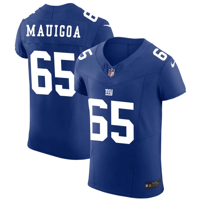 Men's New York Giants #65 Francis Mauigoa Nike Royal Vapor F.U.S.E. Limited Jersey