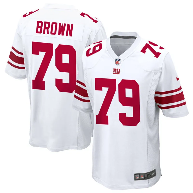 Mens New York Giants Retired Player #79 Roosevelt Rosey Brown Nike White Vapor F.U.S.E. Limited Jersey