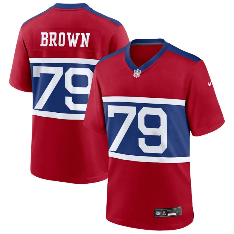 Mens New York Giants Retired Player #79 Roosevelt Rosey Brown Nike Century Red Alternate Vapor F.U.S.E. Limited Jersey