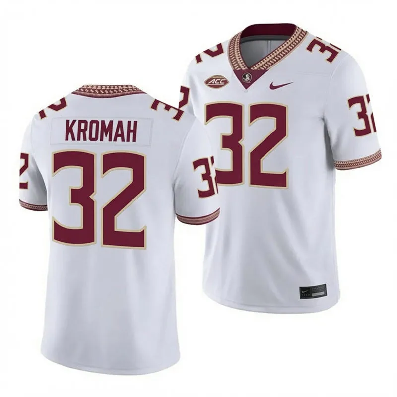 Florida State Seminoles #32 Ousmane Kromah 2026 White Football Game Jersey