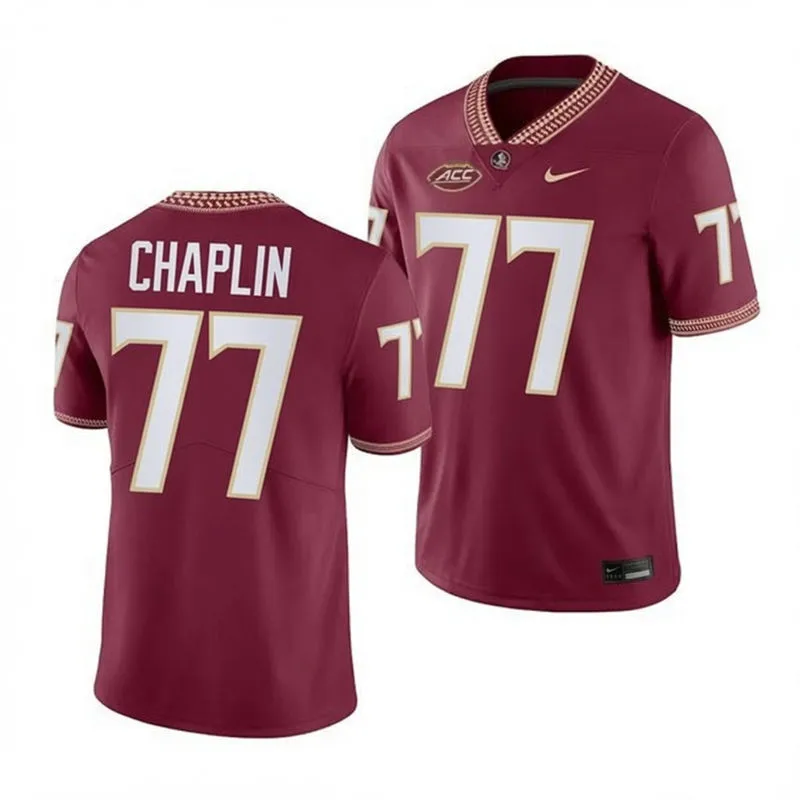 Florida State Seminoles #77 Xavier Chaplin 2026 Maroon Football Game Jersey