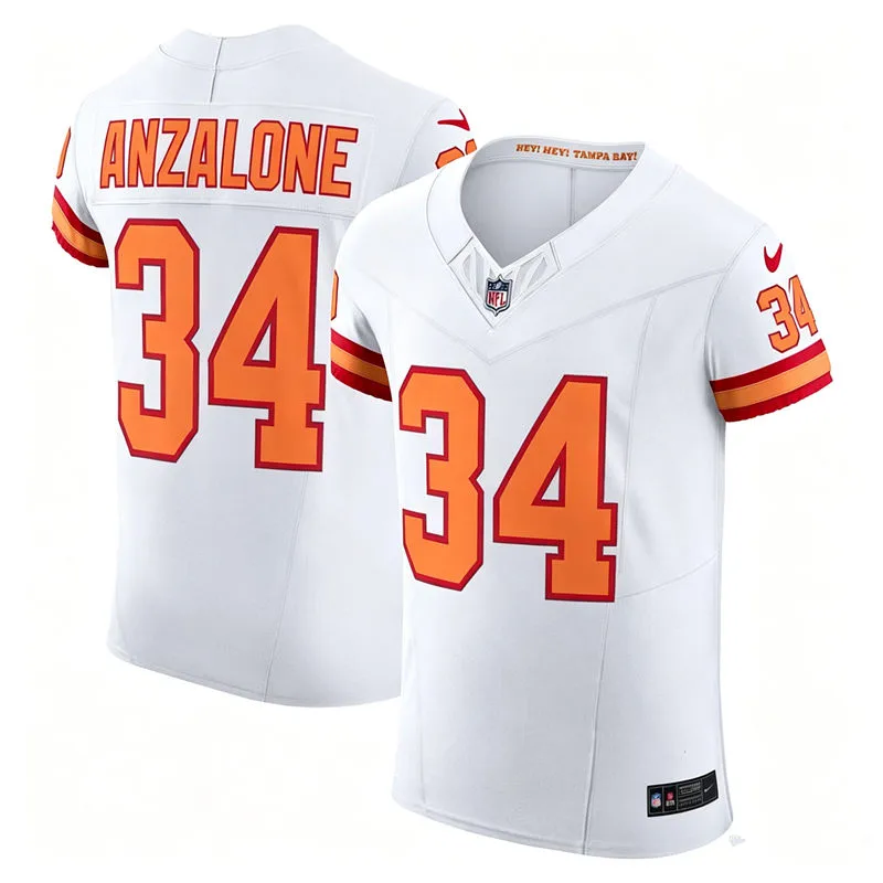 Mens Tampa Bay Buccaneers #34 Alex Anzalone Nike White Retro Vapor F.U.S.E. Limited Jersey