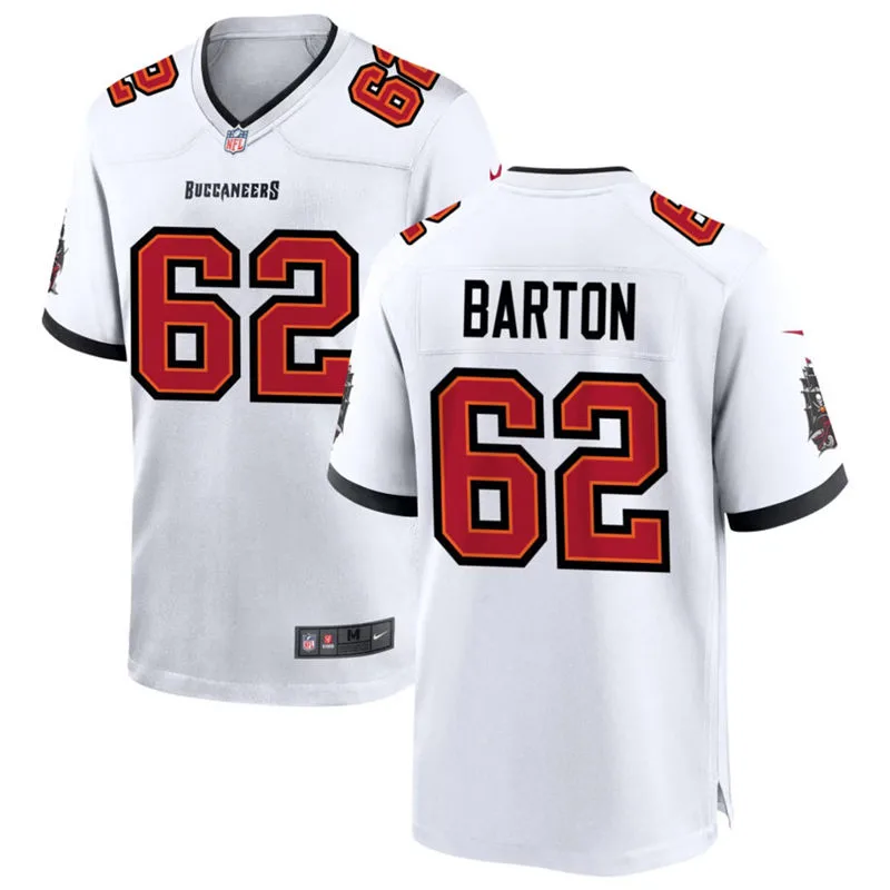 Mens Tampa Bay Buccaneers #62 Graham Barton Nike Away White F.U.S.E. Vapor Limited Jersey