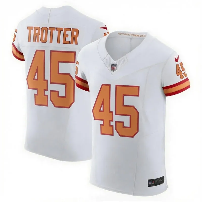 Mens Tampa Bay Buccaneers #45 Josiah Trotter Nike White Retro Vapor F.U.S.E. Limited Jersey