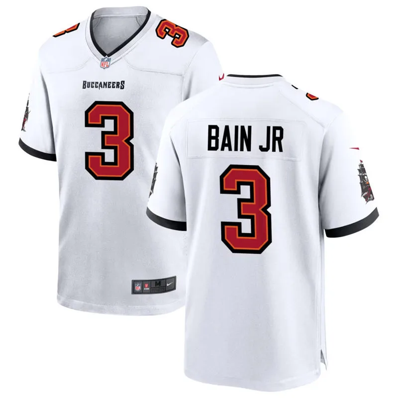Mens Tampa Bay Buccaneers #3 Rueben Bain Jr. Nike Away White F.U.S.E. Vapor Limited Jersey