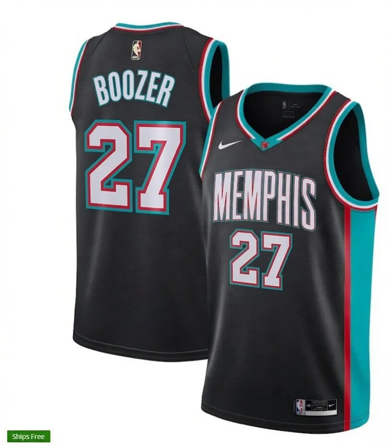 Mens Memphis Grizzlies #27 Cameron Boozer Nike Black Classic Edition Swingman Jersey