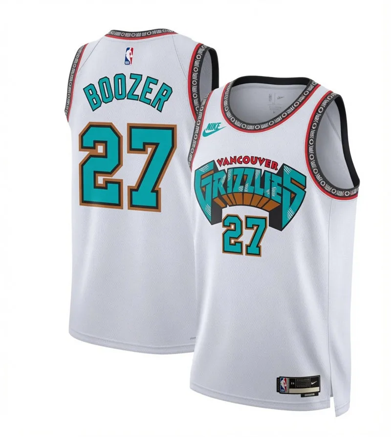 Mens Memphis Grizzlies #27 Cameron Boozer Nike White Classic Edition Swingman Jersey