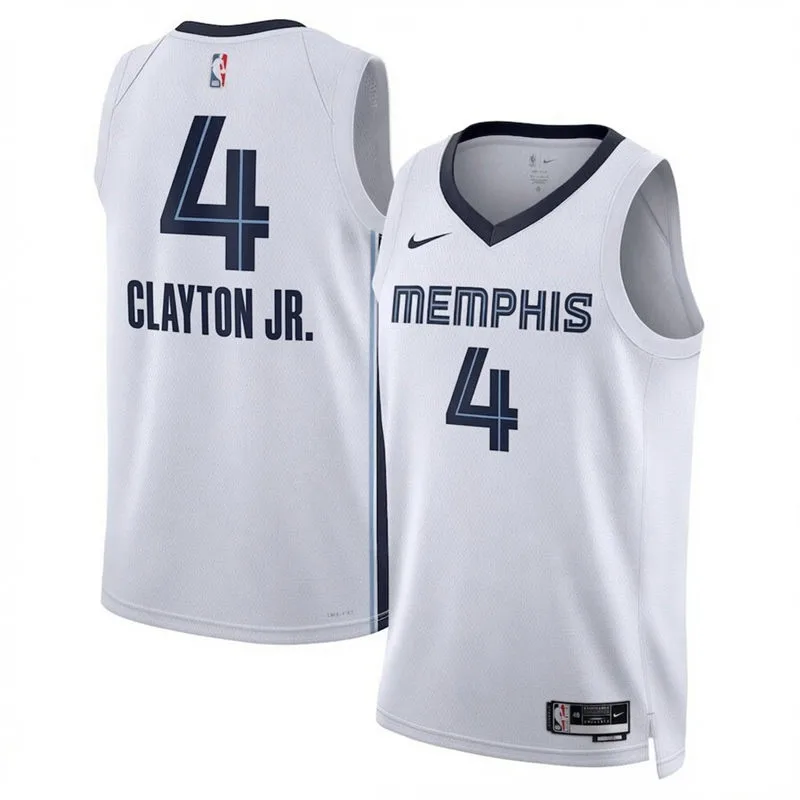 Mens Memphis Grizzlies #4 Walter Clayton Jr. Nike White Association Edition Swingman Jersey