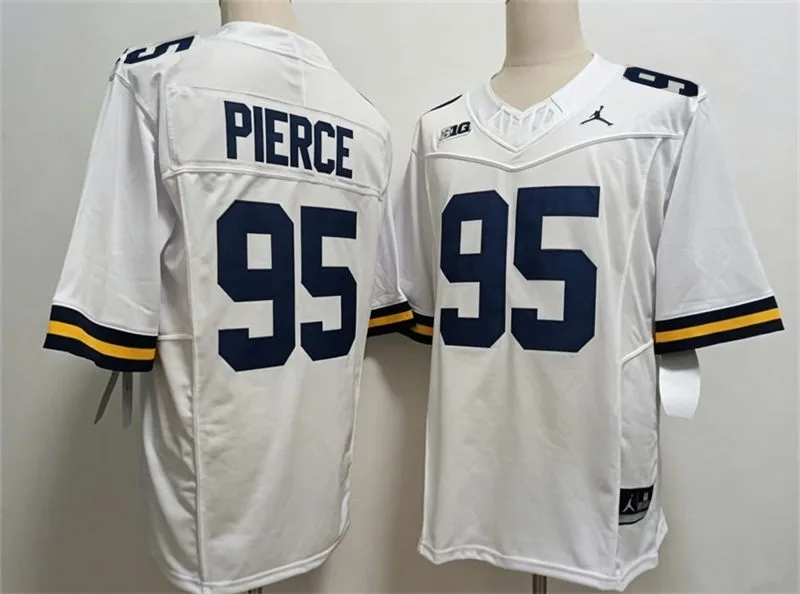 Michigan Wolverines #95 Trey Pierce White F.U.S.E. Limited College Football Game Jersey