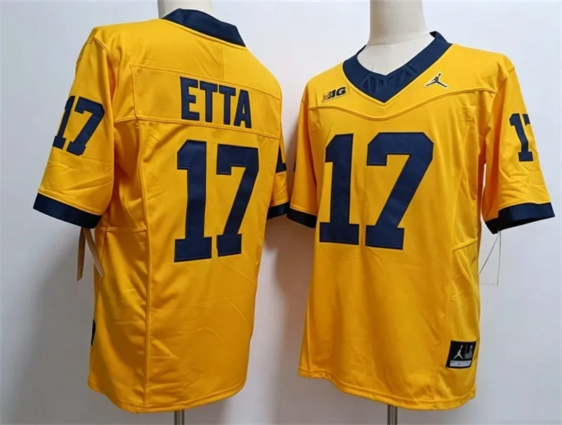 Michigan Wolverines #17 Enow Etta Maize F.U.S.E. Limited College Football Game Jersey