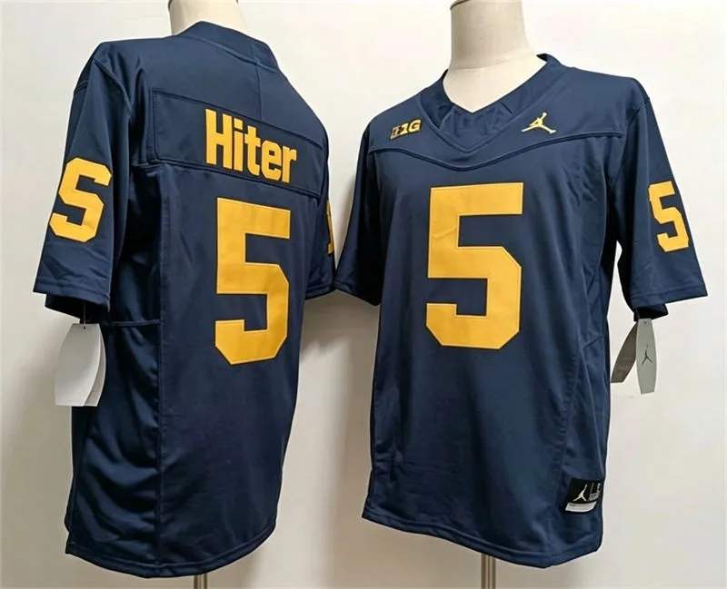 Michigan Wolverines #5 Savion Hiter Navy F.U.S.E. Limited College Football Game Jersey