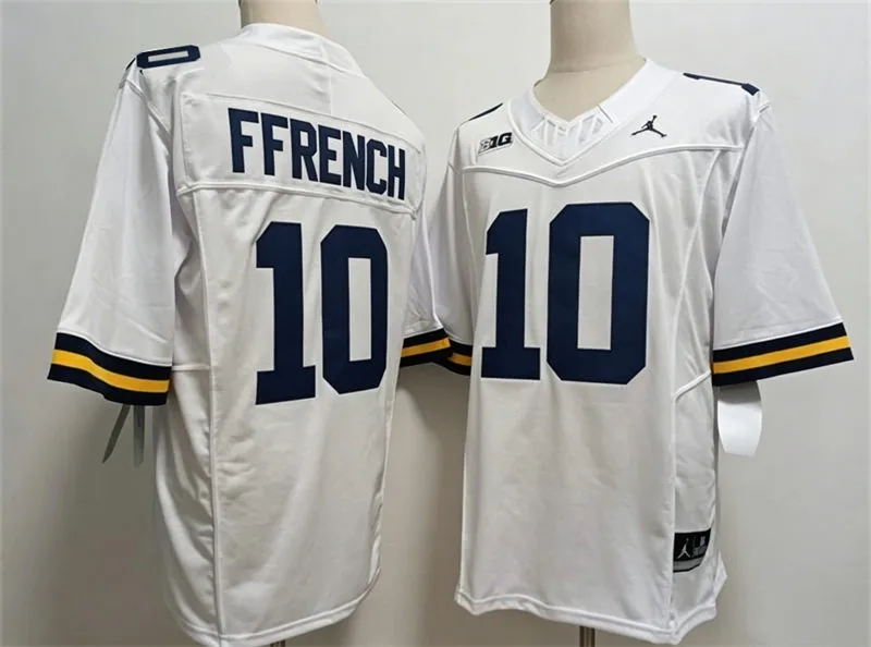 Michigan Wolverines #10 Jaime Ffrench White F.U.S.E. Limited College Football Game Jersey