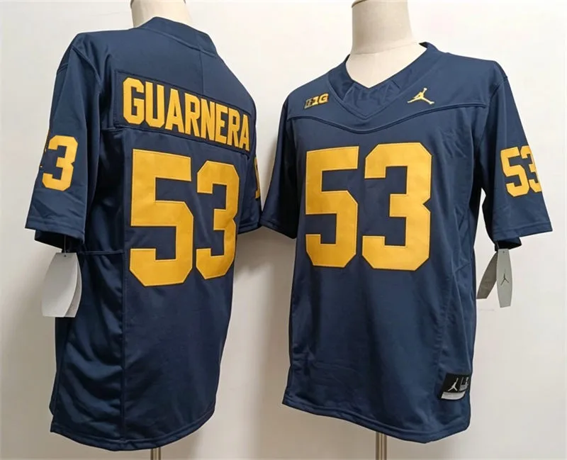 Michigan Wolverines #53 Jake Guarnera Navy F.U.S.E. Limited College Football Game Jersey Michigan Wolverines #53 Jake Guarnera Navy F.U.S.E. Limited College Football Game Jersey