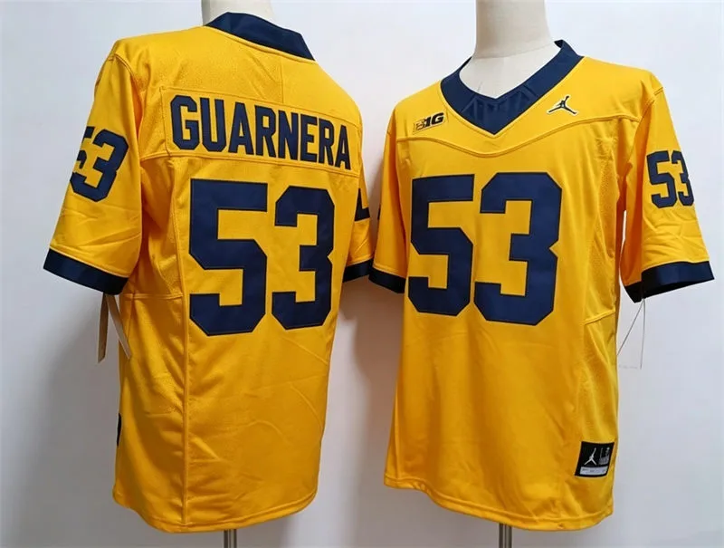 Michigan Wolverines #53 Jake Guarnera Maize F.U.S.E. Limited College Football Game Jersey Michigan Wolverines #53 Jake Guarnera Maize F.U.S.E. Limited College Football Game Jersey
