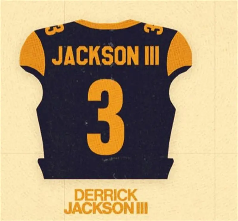 Kent State Golden Flashes #3 Derrick Jackson III Navy College football Game Jersey