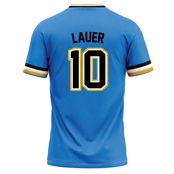 Kent State Golden Flashes #10 Eric Lauer Blue Pullover Baseball Limited Jersey