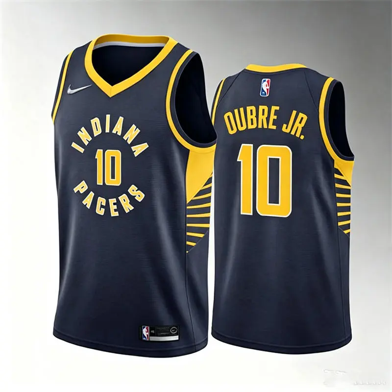 Mens Indiana Pacers #10 Kelly Oubre Jr. Navy Icon Edition Swingman Jersey