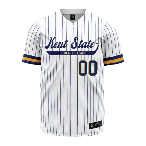 Kent State Golden Flashes Custom White Pinstripe Baseball Limited Jersey
