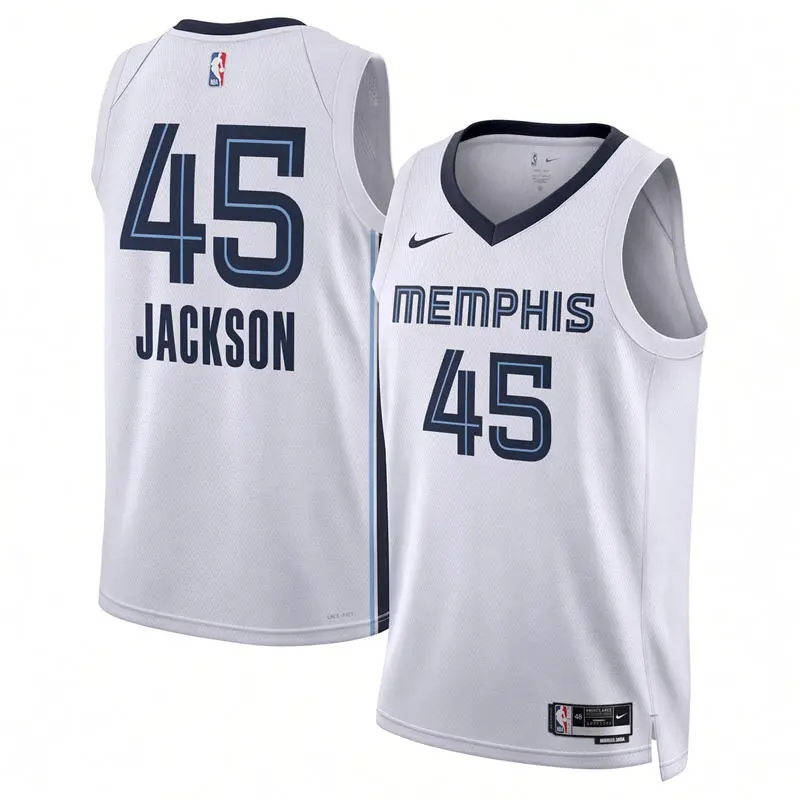 Mens Memphis Grizzlies #45 GG Jackson Nike White Association Edition Swingman Jersey