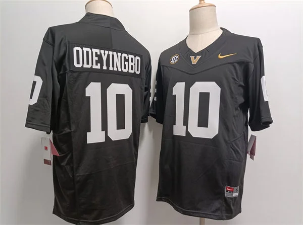 Vanderbilt Commodores #10 Dayo Odeyingbo Black White Football Jersey