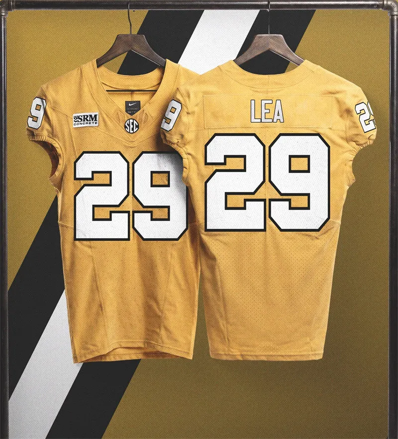 Vanderbilt Commodores #29 Clark Lea Gold Football Game Jersey