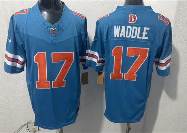 Mens Denver Broncos #17 Jaylen Waddle Nike 2026 Blue Fashion F.U.S.E. Limited Jersey
