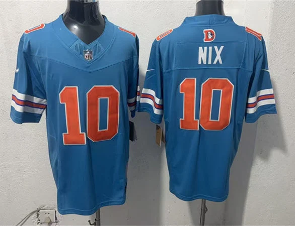 Mens Denver Broncos #10 Bo Nix Nike 2026 Blue Fashion F.U.S.E. Limited Jersey
