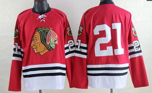 CCM Chicago Blackhawks #21 Stan Mikita 1960-1961 Red Throwback Jersey