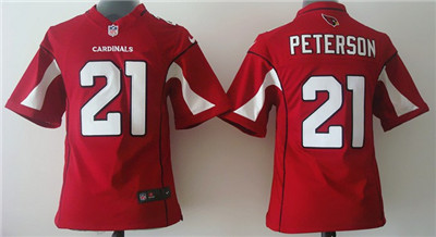 Kid's Arizona Cardinals #21 Patrick Peterson Red Nik Game Jersey