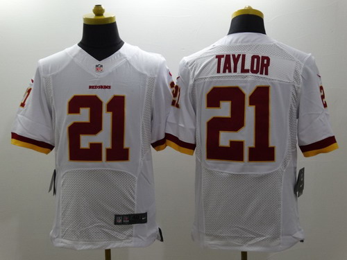 Men's Washington Redskins #21 Sean Taylor White Nik Elite Jersey