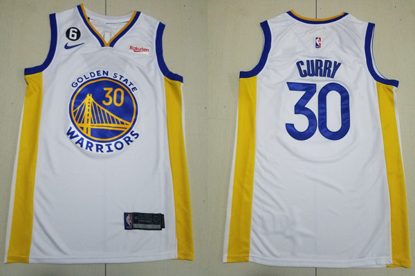 Men's Golden State Warriors #30 Stephen Curry Diamond Nike White Association Edition Swingman Jersey