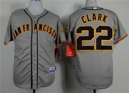 Men's San Francisco Giants #22 Will Clark Gray Jersey