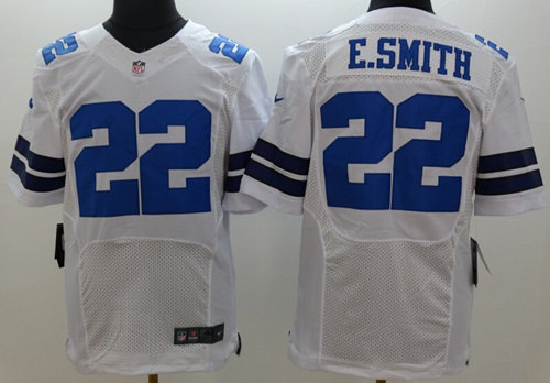 Nike Dallas Cowboys #22 Emmitt Smith White Elite Jersey