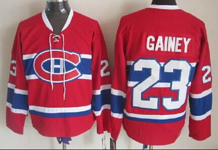 Men's Montreal Canadiens #23 Bob Gainey Red Throwback CCM Jersey