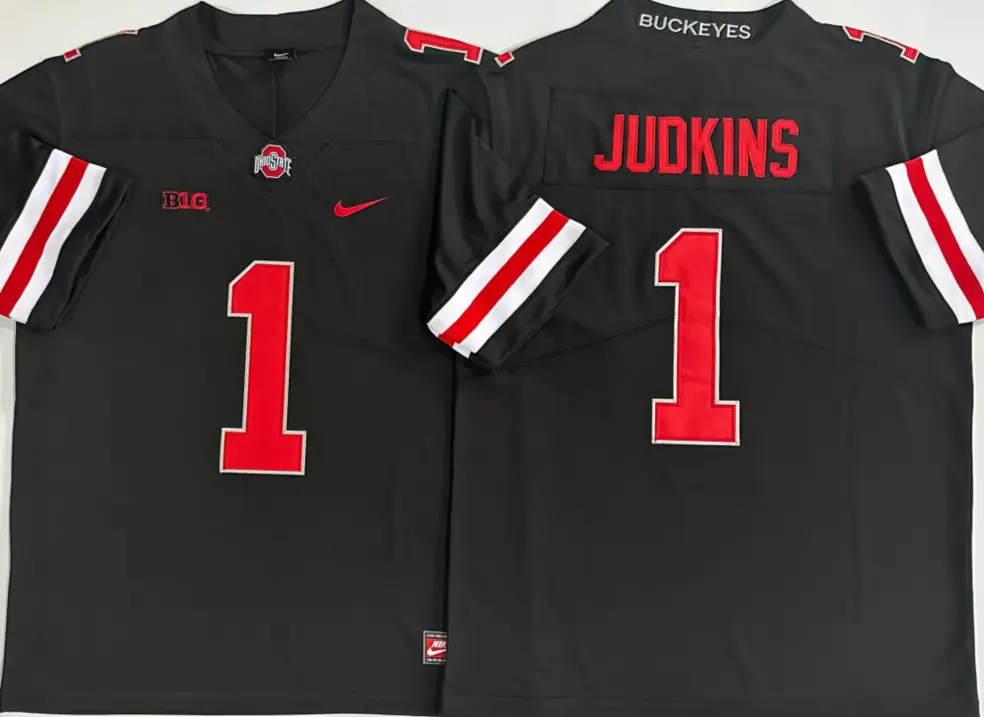 Mens Ohio State Buckeyes #1 Quinshon Judkins F.U.S.E. Limited Blackout College Football Game Jersey