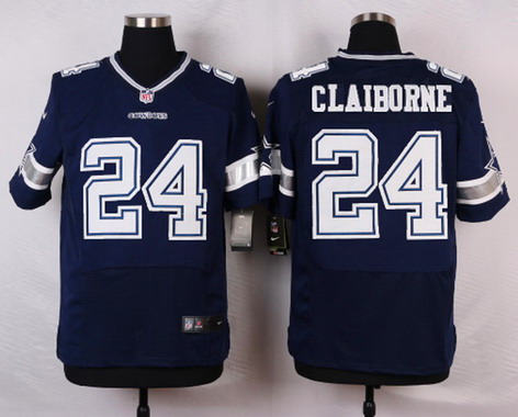 Nike Dallas Cowboys #24 Morris Claiborne Blue Elite Style Jersey