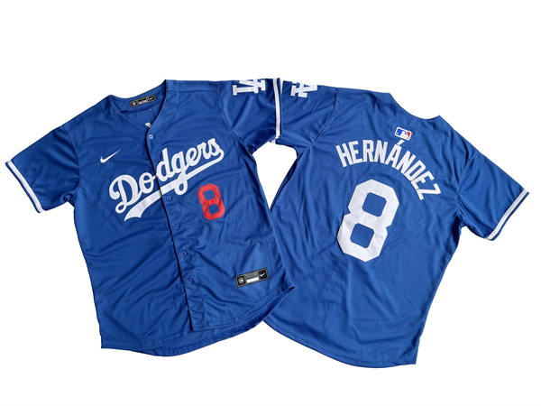 Mens Los Angeles Dodgers #8 Kike Hernandez Nike Royal Alternate Limited Player Jerse