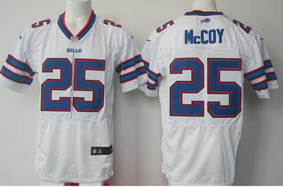 Men's Buffalo Bills #25 LeSean McCoy White Nike Elite Jersey