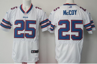 Men's Buffalo Bills #25 LeSean McCoy White Nike Elite Jersey