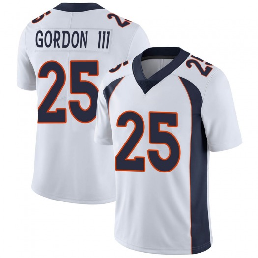 Men's Denver Broncos #25 Melvin Gordon III  White Nike NFL Vapor Untouchable Limited Jersey