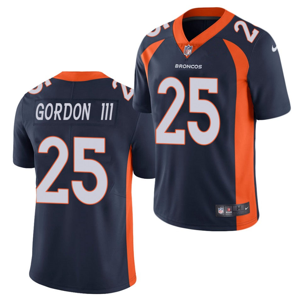 Men's Denver Broncos #25 Melvin Gordon III  Navy Nike NFL Vapor Untouchable Limited Jersey
