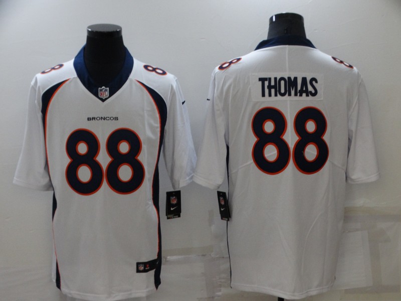 Men's Denver Broncos Retired Player #88 Demaryius Thomas Nike White Vapor Untouchable Limited Jersey