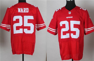 Men's San Francisco 49ers #25 Jimmie Ward Red Nik Elite Jersey