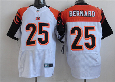 Men's Cincinnati Bengals #25 Giovani Bernard White Nik Elite Jersey