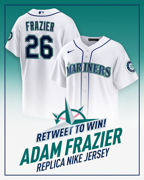 Mens Seattle Mariners #26 Adam Frazier Stitched White Home Cool Base Jersey