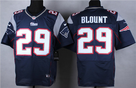 Men's New England Patriots #29 LeGarrette Blount Blue Nike Elite Jersey