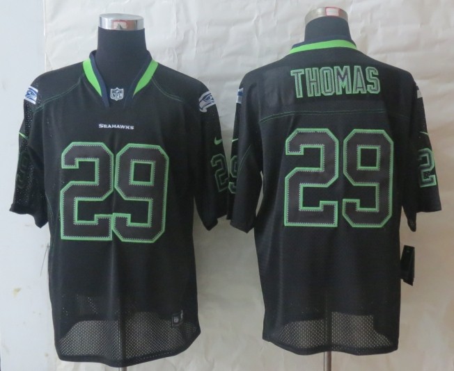 Mens Nike  Elite Jersey  Seattle Seahawks #29 Earl Thomas III Lights Out Black