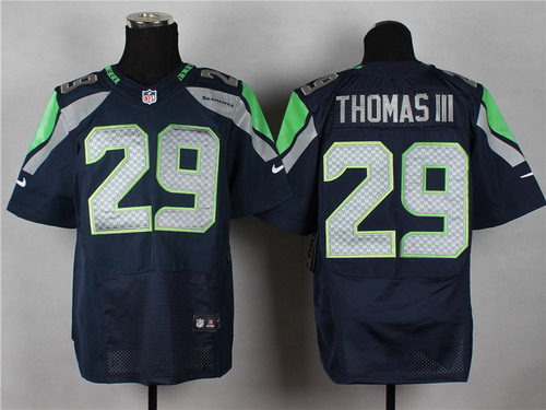 Nike Seattle Seahawks #29 Earl Thomas III Blue Elite Jersey