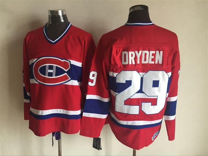 Men's Montreal Canadiens #29 Ken Dryden Red CCM Vintage Throwback Jersey