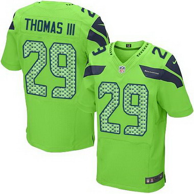 Men's Seattle Seahawks #29 Earl Thomas III Green Nik Elite Jersey